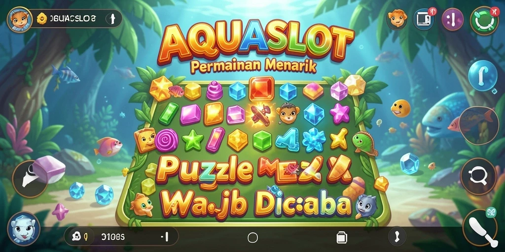 Tampilan gameplay AQUASLOT yang menakjubkan dan menantang.
