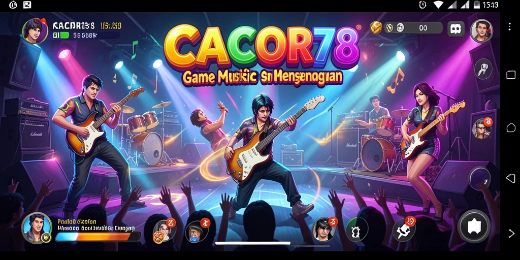 Tampilan gameplay menarik di <strong>CACOR78</strong> dengan berbagai genre musik.