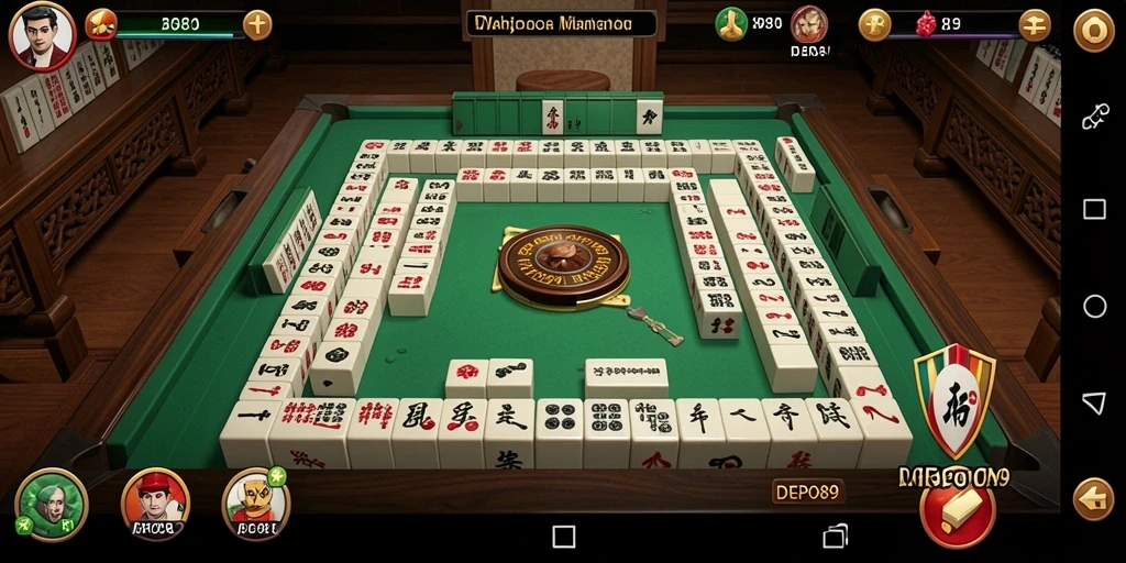 Screenshot DEPO89 menampilkan aksi seru permainan Mahjong.