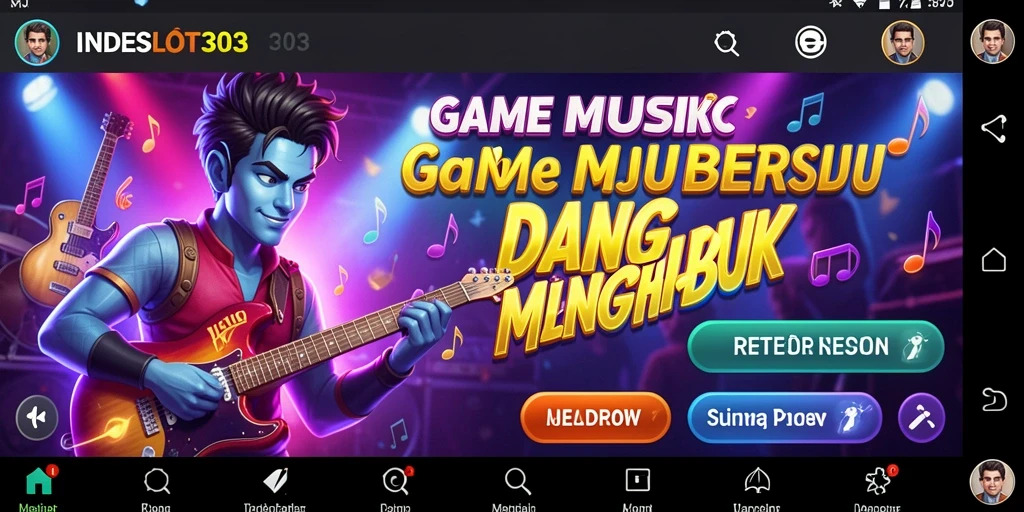 Tampilan gameplay menarik dari INDESLOT303 dengan lagu-lagu seru.