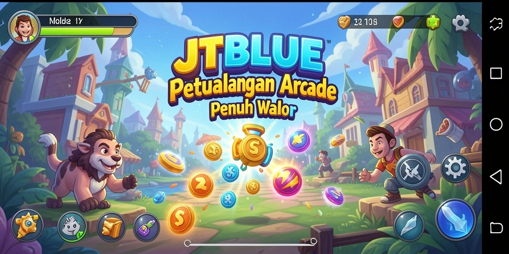 Tampilan penuh warna dan seru dari gameplay JTBLUE