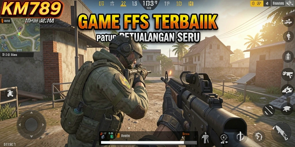 Tampilan gameplay menegangkan di KM789, aksi tembak-menembak yang seru.