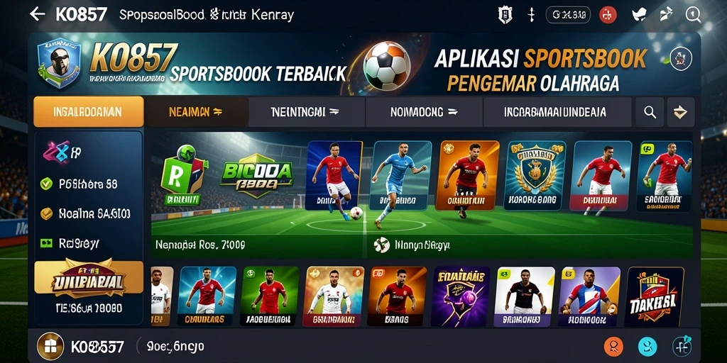 Screenshot utama KO857 menampilkan antarmuka taruhan yang informatif.