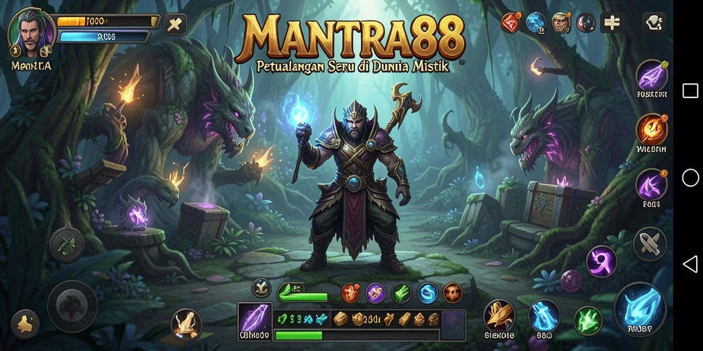 Tampilan permainan <strong>MANTRA88</strong> yang menawan dan penuh aksi petualangan.