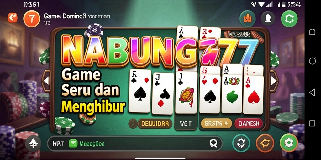 Tampilan menarik dari gameplay Domino yang seru.