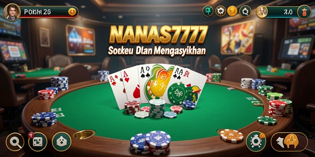 Cuplikan gameplay menarik dari NANAS777 yang menampilkan aksi Poker seru.
