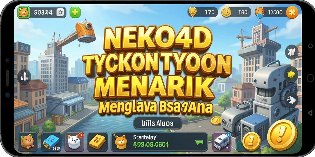 Tampilan gameplay NEKO4D yang menampilkan pengelolaan bisnis Tycoon.