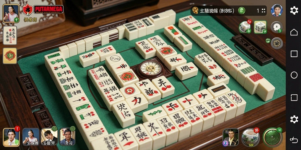 Gameplay menarik dari PUTARMEGA dengan elemen Mahjong yang kreatif.