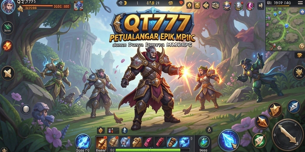 Screenshot menampilkan aksi pertempuran penuh strategi dalam QT777.