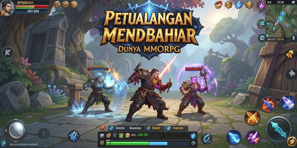 Tampilan gameplay <strong>RP888</strong> menampilkan aksi seru di dunia MMORPG yang fantastis.