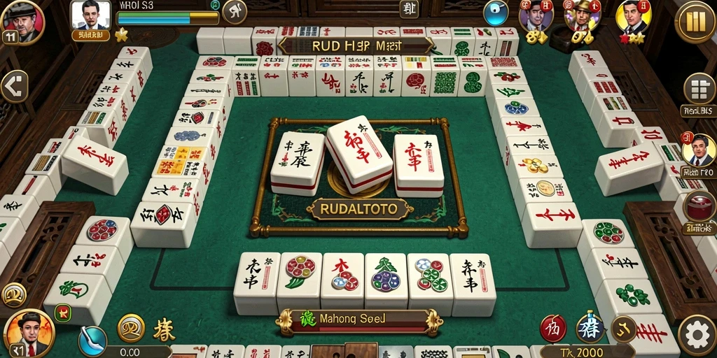 Screenshot RUDALTOTO menampilkan gameplay Mahjong yang mengasyikkan.