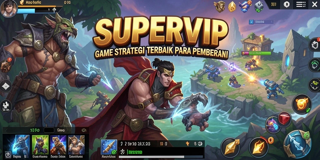 Tampilan menarik dari gameplay SUPERVIP yang menegangkan.