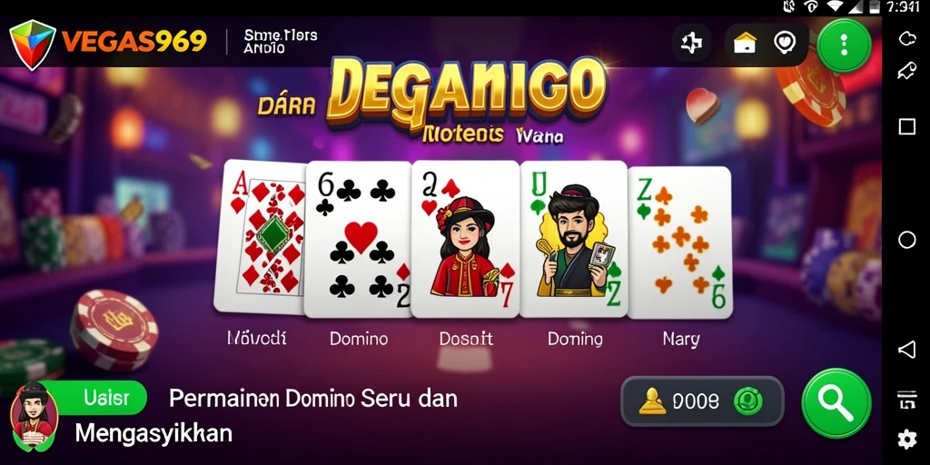Tampilan gameplay seru dalam permainan Domino VEGAS969.
